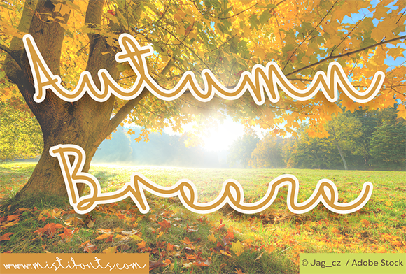 Autumn Breeze: A Left-Leaning Cursive Font with Real Creative Power