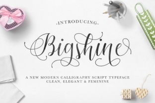 Bigshine: A Modern Handwritten Calligraphy Font Built for Real Design Work
