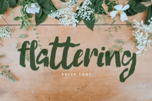 Flattering: A Beautiful Handcrafted Font by Creativeqube