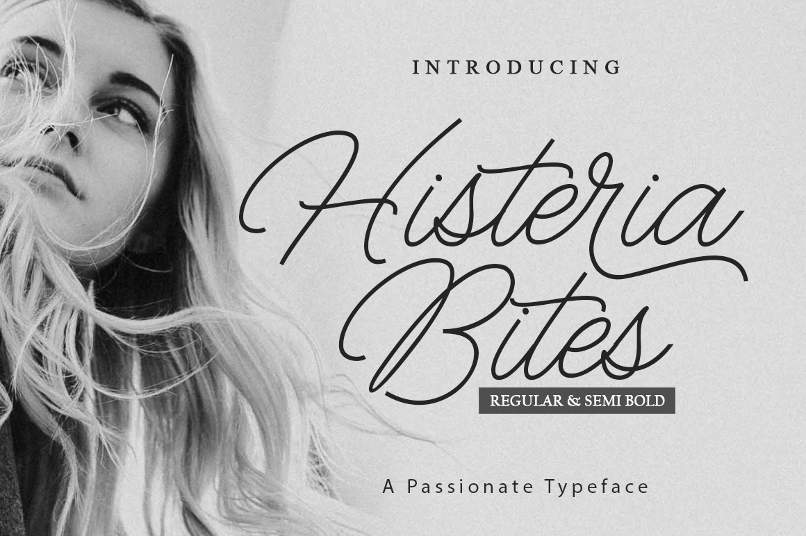 Histeria Bites: A Modern Monoline Font for Clean, Striking Design