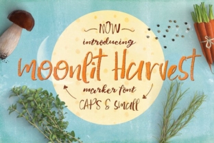 Moonlit Harvest: A Handcrafted Font Designed for Creative Storytelling