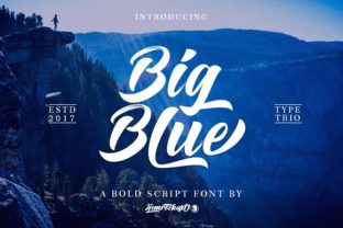 The Quiet Versatility of Big Blue: A Hand-Brushed Font Family for Real Work